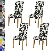 Vista 90 de Fundas para sillas de comedor, juego de 2 fundas para sillas de comedor o cocina, lavables, protectoras, para sillas Parsons, para el hogar, Beige