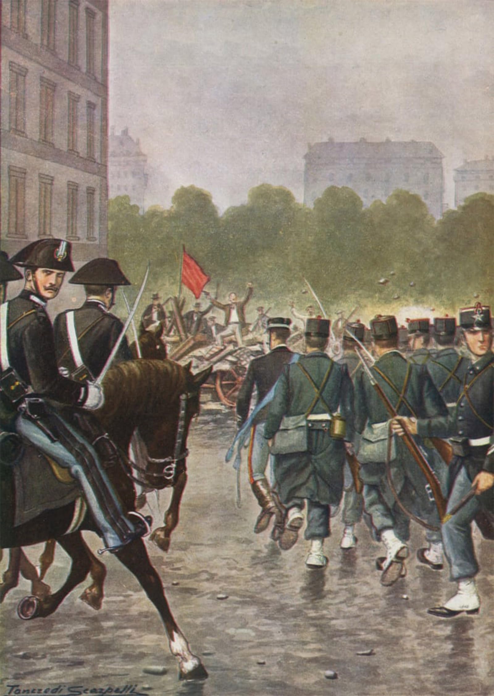 Pintura de Milán por Tancredi Scarpelli cuadro decorativo para pared de despacho 5