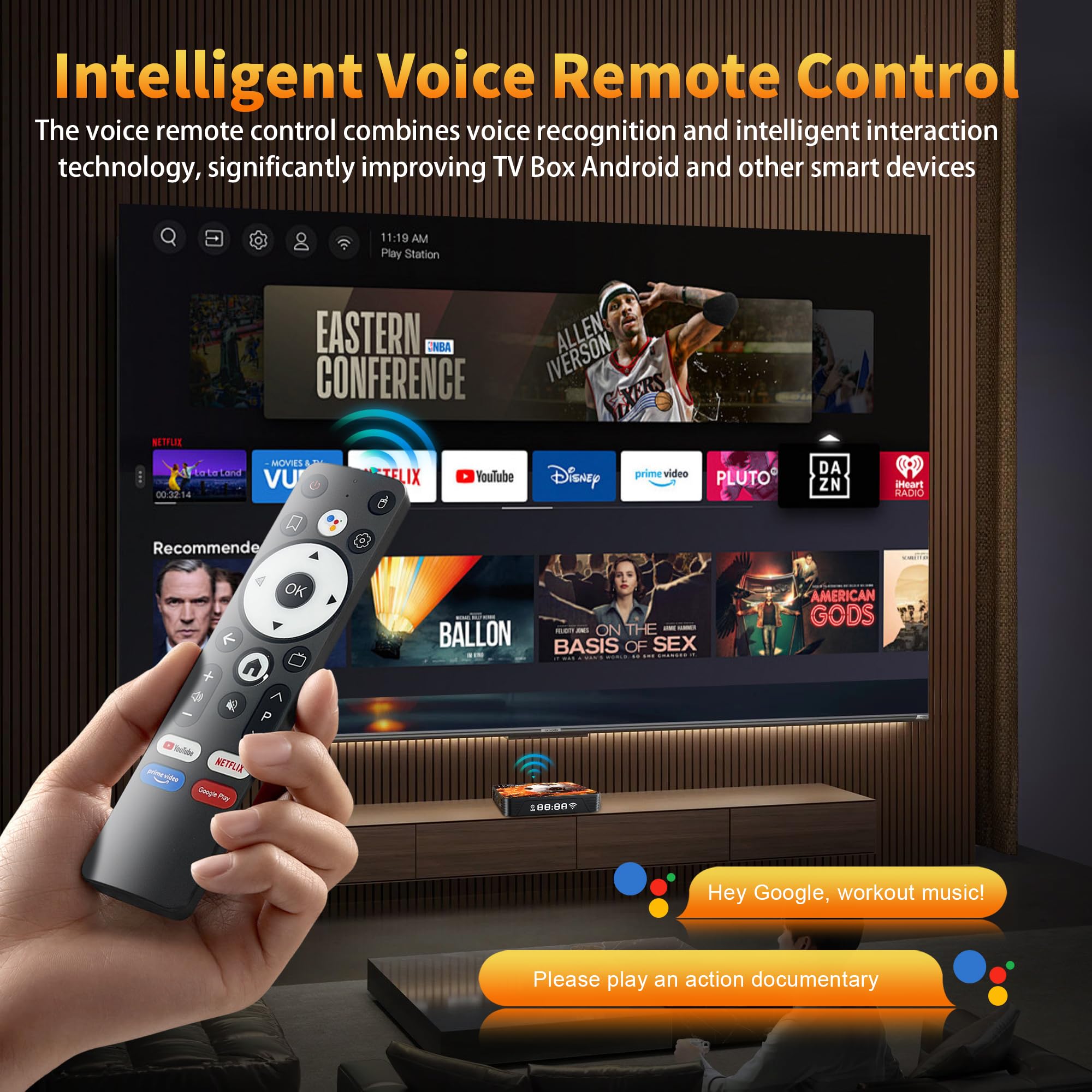 HS86 PRO13 TV Box Android 14.0, Nuovo Android Box RK3528 4GB 32GB Supporto 4K 8K 2.4/5.8GHz Dual Band WiFi6 BT5.4 HDR10+ 10/100M Ethernet Internet Smart TV Box con Telecomando Vocale Bluetooth 2026