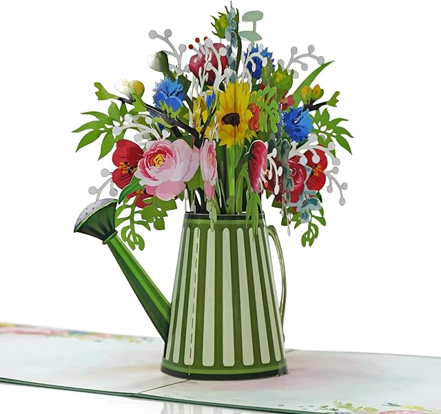 CUTPOPUP Can Flower Pop Up Card, Birthday card for Women, Mothers Day Card Pop Up, Flower Greeting Cards, 3d Birthday Card Pop Up for Grandma, Mom, Mother In Law, Daughter UK