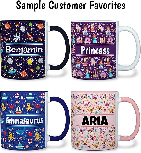 Miniatura 3 de Taza de dulces personalizada, regalo de cumpleaños o regalo de vacaciones para niñas, niños, niños, niños, 11 onzas, diseño vibrante de envoltura