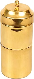 Traditional Brass Filter Coffee Maker | South Indian Style Kumbakonam Degree Coffee Filter | Decoction Vessel for Home Use | 1 Cup Brass Coffee Utensil