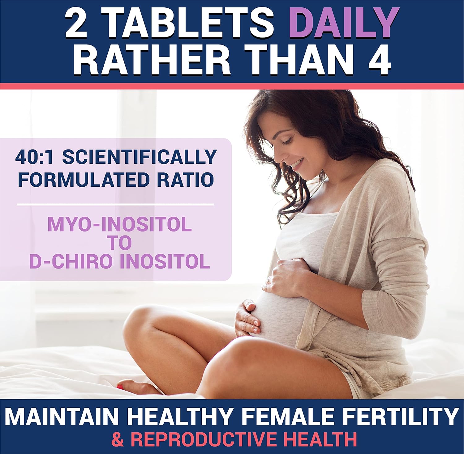 Potent Inositol 2050mg Supplement | 40:1 Ratio Myo-Inositol & D-Chiro Inositol with Folic Acid For Female Support | Hormonal Balance & Healthy Ovarian Function| Vitamin B8 & B9 | 30 day Supply : Health & Household