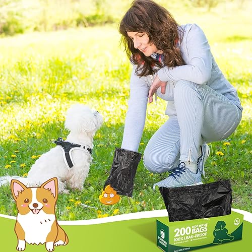 Miniatura 7 de Sherr 60 bolsas para excrementos de perro, 12000 bolsas de basura sin perfume para perros, a prueba de fugas, bolsas de plástico gruesas para el