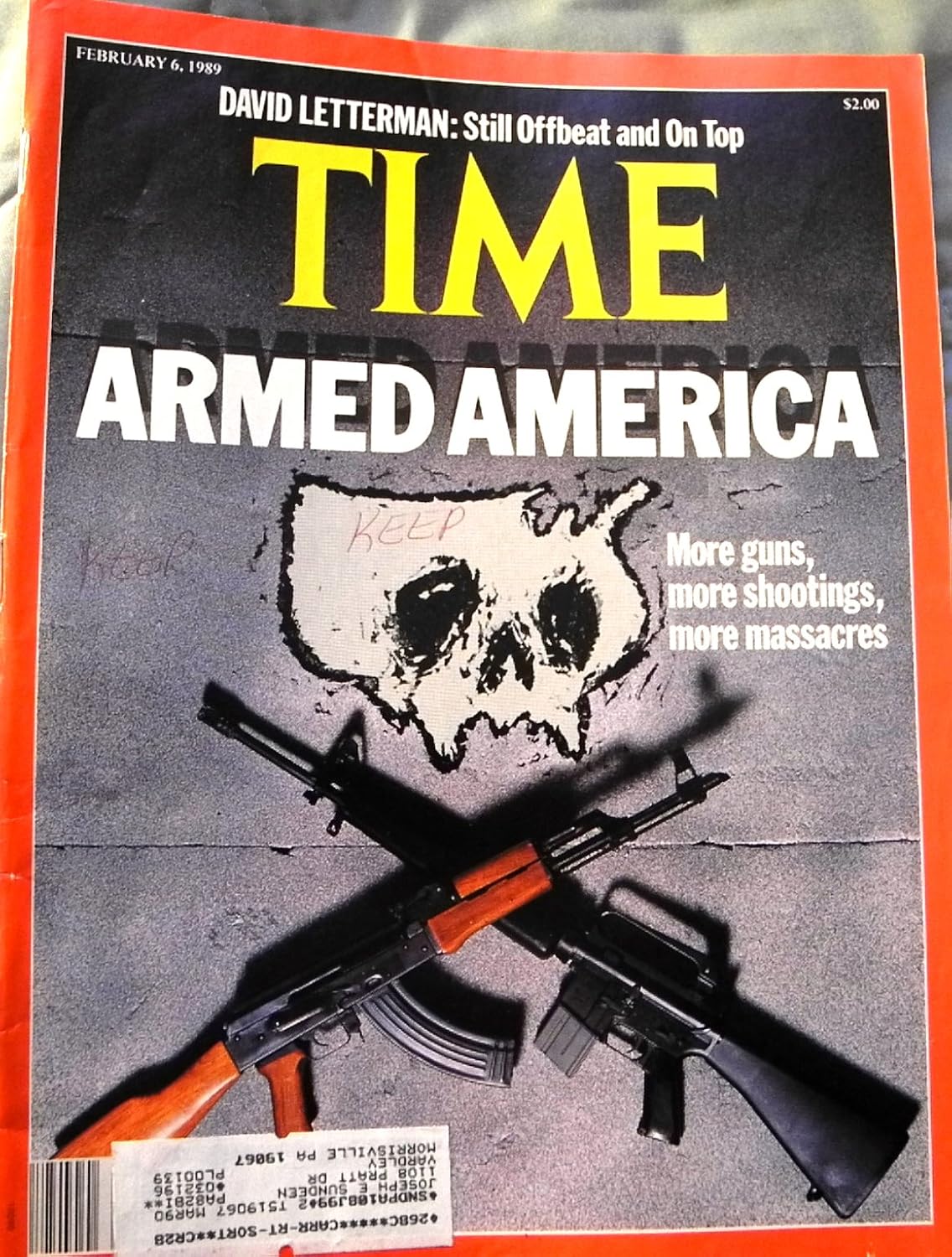 Time Magazine February 6 1989 Armed America More Guns, More Shootings