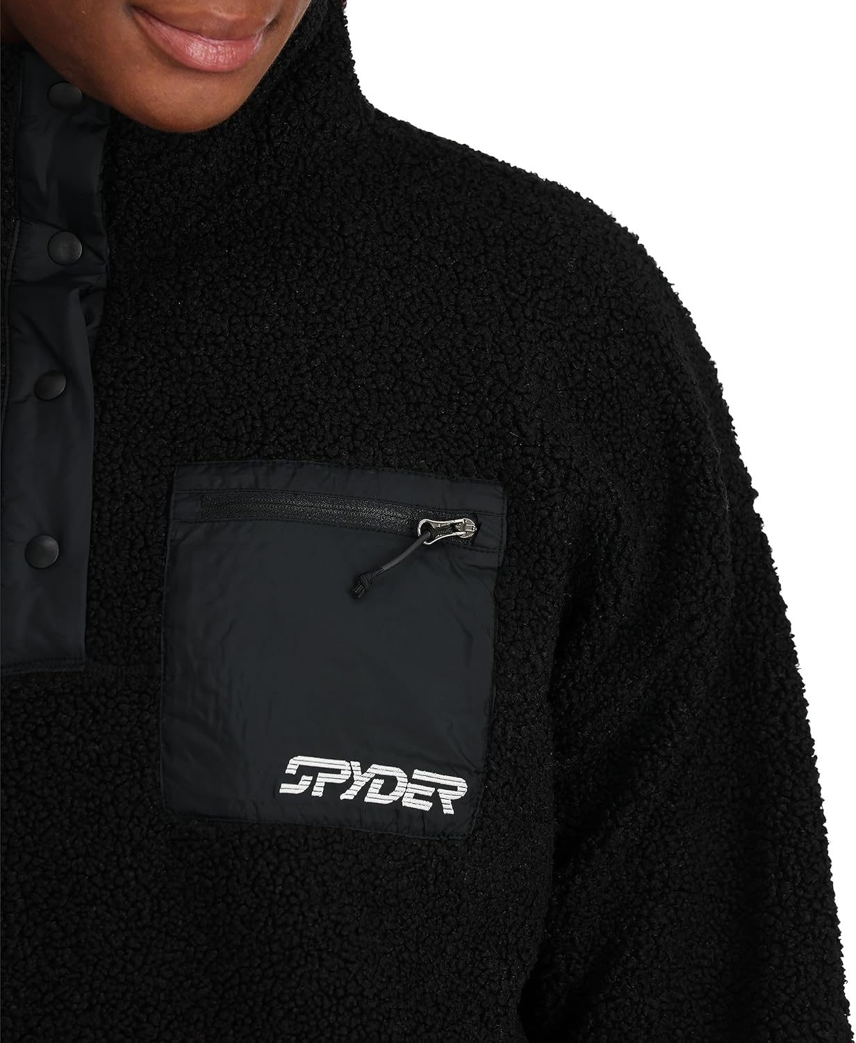 Spyder Women's Cloud Fleece Sherpa Snap Pullover
