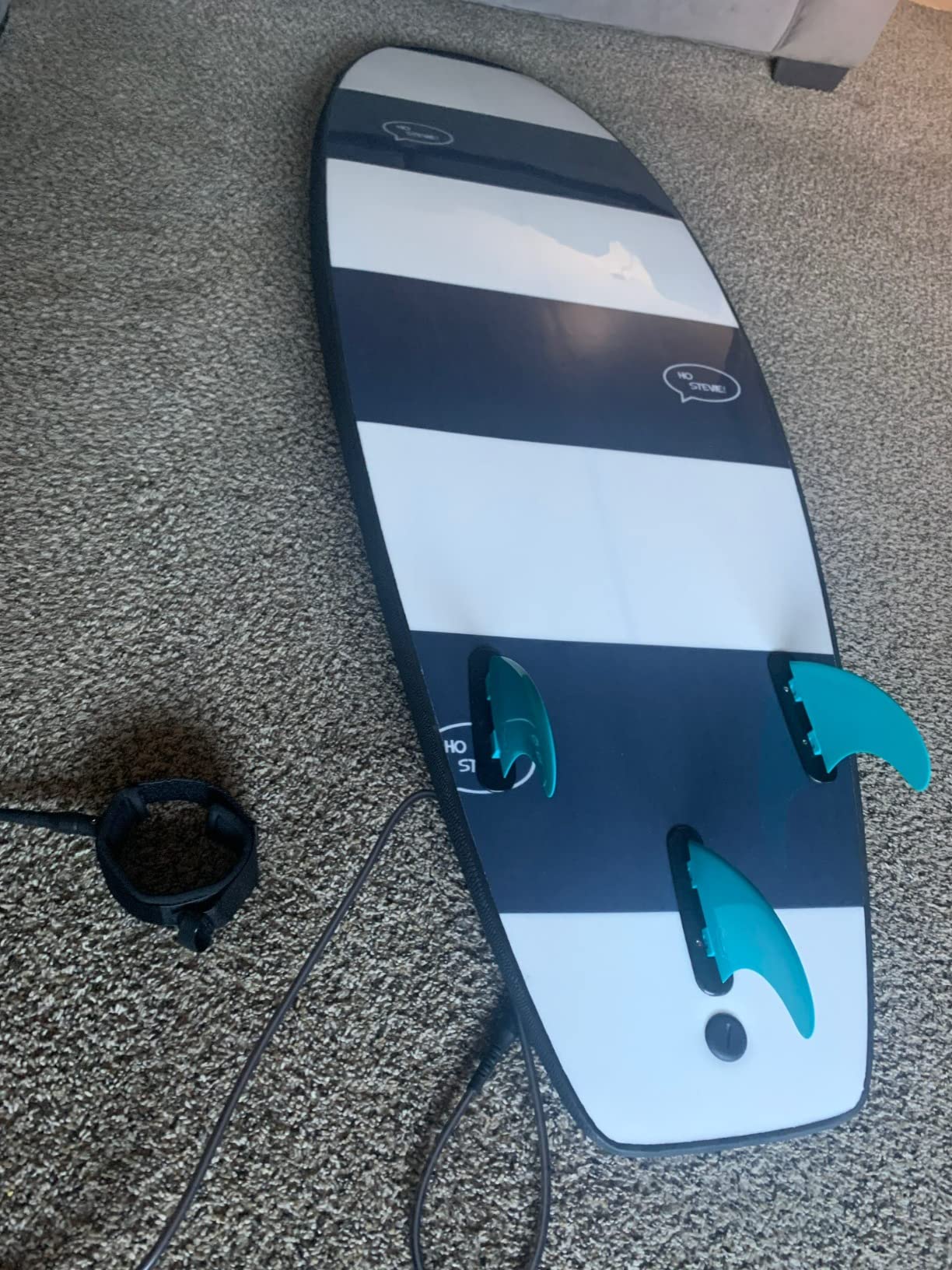 16/mo Finance Premium 5'6" Soft Top Shortboard Surfboard Fins