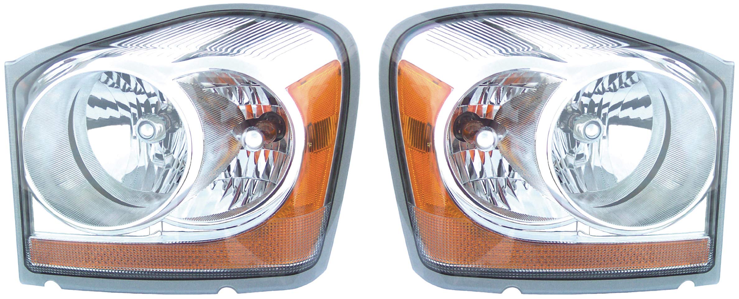 Epic Lighting OE Style Replacement Headlights Assembly Compatible with Dodge 2004-2005 Durango Left Driver & Right Passenger Sides Pair