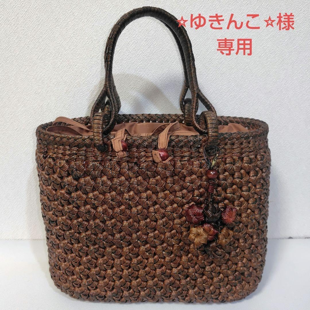 クラフトで作った山葡萄風かごバッグ3点 クラフトで作った山葡萄風かごバッグ