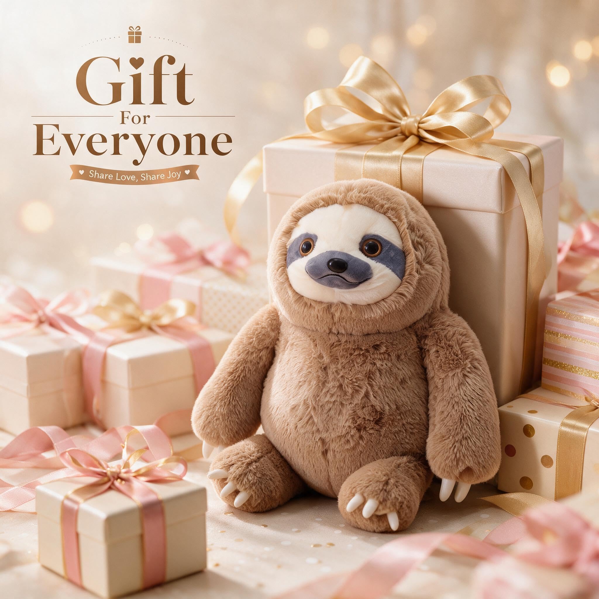 Winsterch Peluche - Paresseux Animaux en Peluche Enfants Jouet en Peluche (Marron, 70cm)