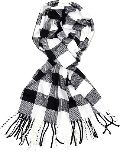 Bufanda de invierno Achillea suave y cálida, de tartán, a cuadros, de cachemira, unisex