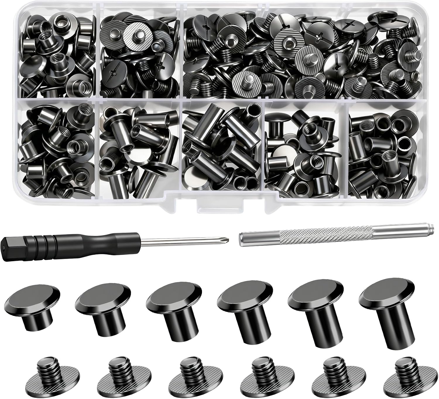 Viti Cannocchiale M5 x 4/5/6/8/10/12 mm - 120 Pezzi Set