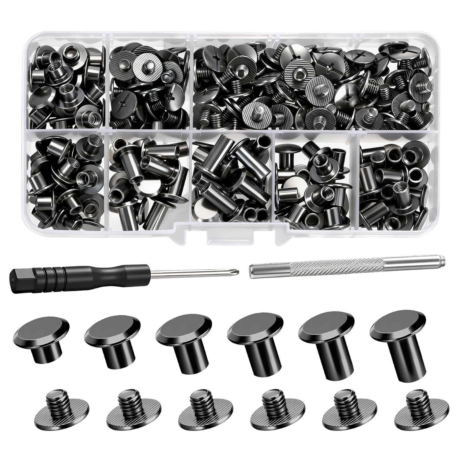 Viti Cannocchiale M5 x 4/5/6/8/10/12 mm - 120 Pezzi Set