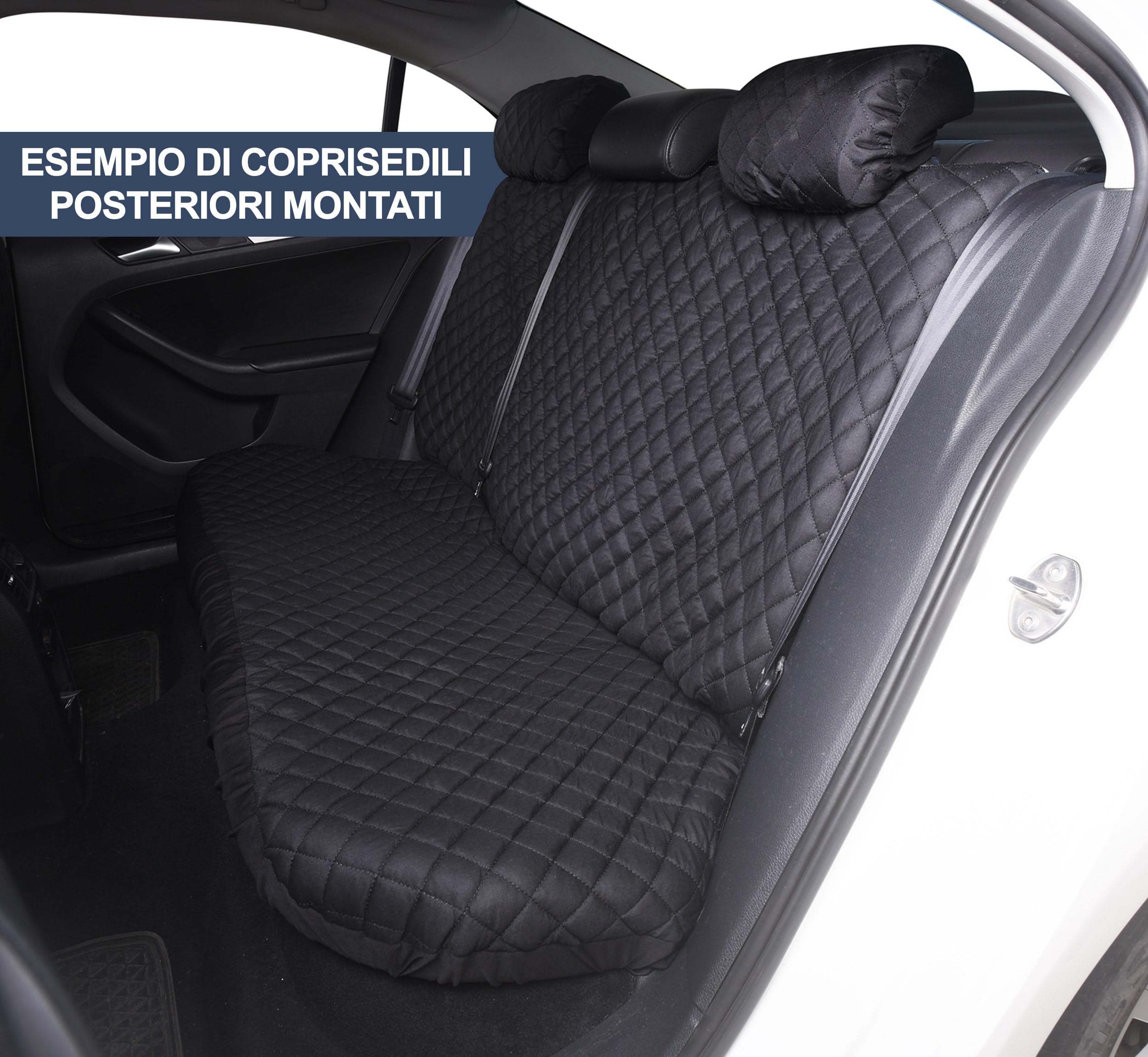 Auto Accessori Lupex A21 Uniwersalne pokrowce na siedzenia samochodowe z przodu i z tyłu (kompletny zestaw, beżowy)