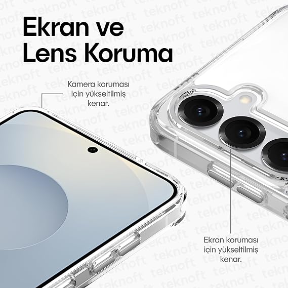 Ultra Strong Shockproof Soft Silicone Case (Galaxy S25) with Raised Lens Frame and Metal Keypad Compatible with Origin Series Magsafe for Teknoft Samsung Galaxy S25