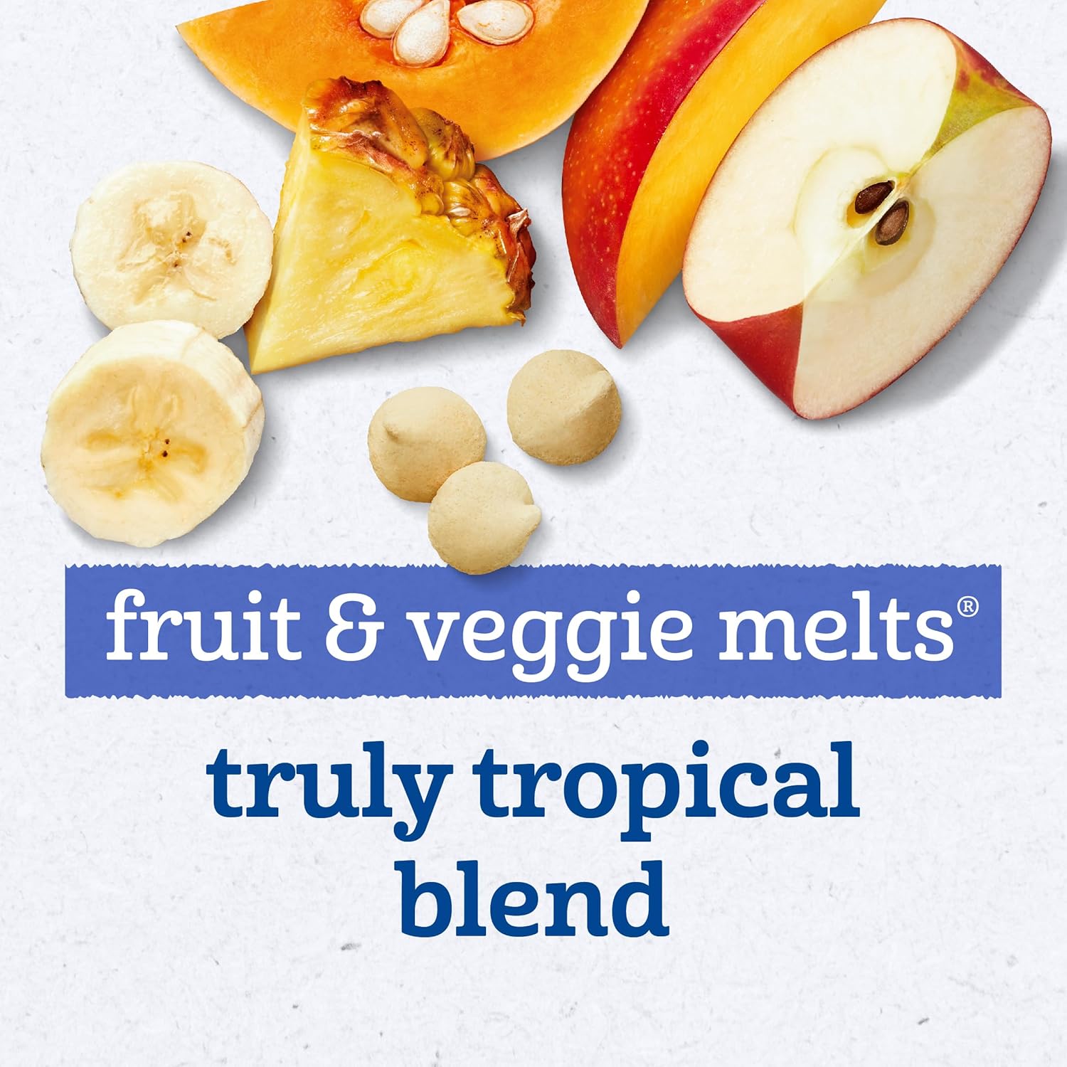 Gerber Fruit & Veggie Melts Freeze-Dried Fruit & Vegetable Snacks, Truly Tropical Blend, 1 ounce, 3 Pack