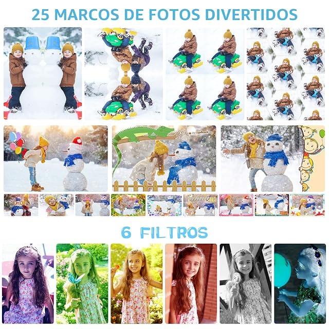 Foto 5 de 7 de Camara Fotos Infantil,ARNSSIEN Cámara de Fotos Digital con Lente de180°Flip