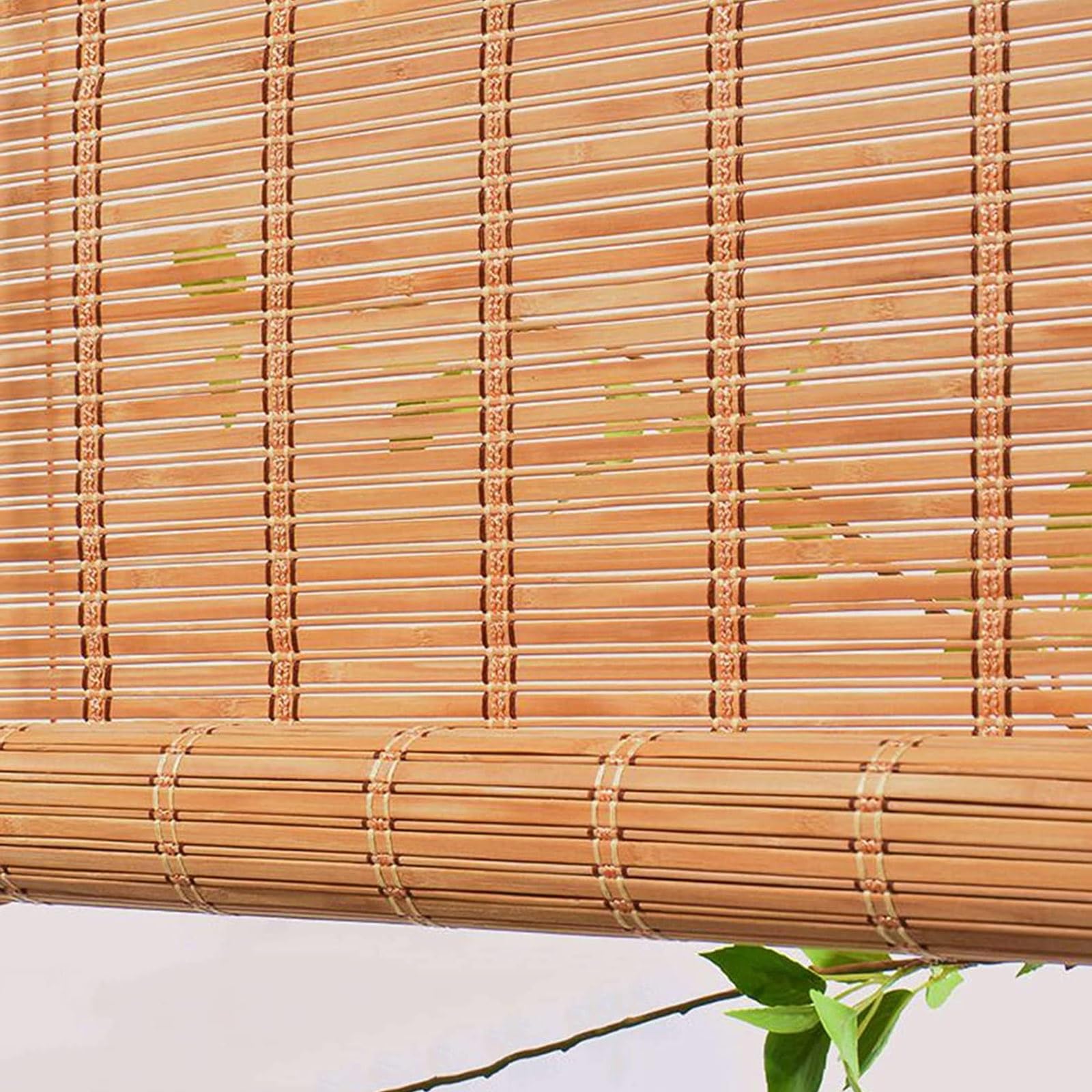 Personnalisable Naturel Store Bambou, Store Enrouleur Bambou Exterieur, 50-150 Large Pare-Soleil Volets Stores en Bambou Store À Rouleau en Bois, 75% Protection Solaire Intimité Écran