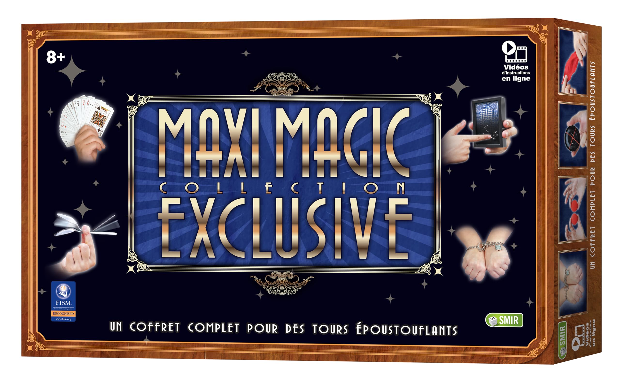 Coffret de Magie Exclusif - Kit Complet pour Apprendre 100 Tours de Magie - Inclus Accessoires, Manuel d'Instructions Illustré et Vidéo Explicative Enfant dès 6 Ans et Débutants
