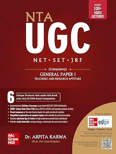 NTA UGC NET Paper 1 2024: Teaching &amp; Research Aptitude | 3000+ Practice Questions | Solved Previous Years Questions (2014 - 2024) | 100+ Video Lectures, Mind maps &amp; Flowcharts | Online Mock Tests