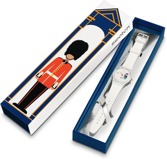 Swatch Gent Unisex Watch Casual Polymer White Quartz Waterproof How Majestic