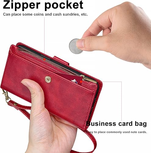 Miniatura 10 de Antsturdy Funda compatible con Motorola Moto G 5G 2022 con tarjetero para mujeres y hombres, funda de teléfono con bloqueo RFID, funda de piel