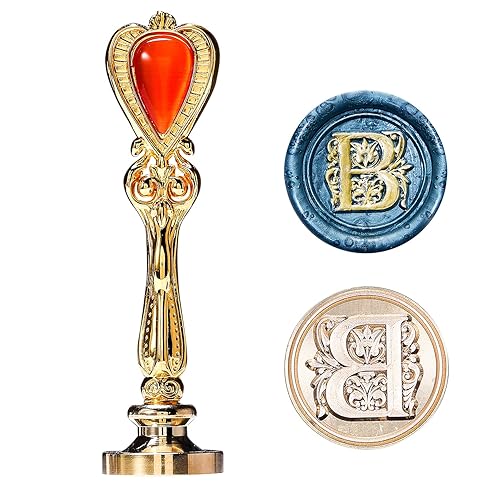 Letra A alfabeto sello de cera sellado, sello de cera M, oro