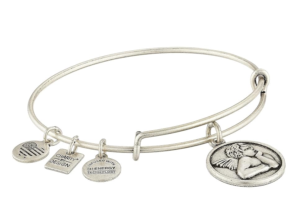 

Alex and Ani Charity by Design - Cherub Expandable Charm Bangle Bracelet (Rafaelian Silver) Charms Bracelet