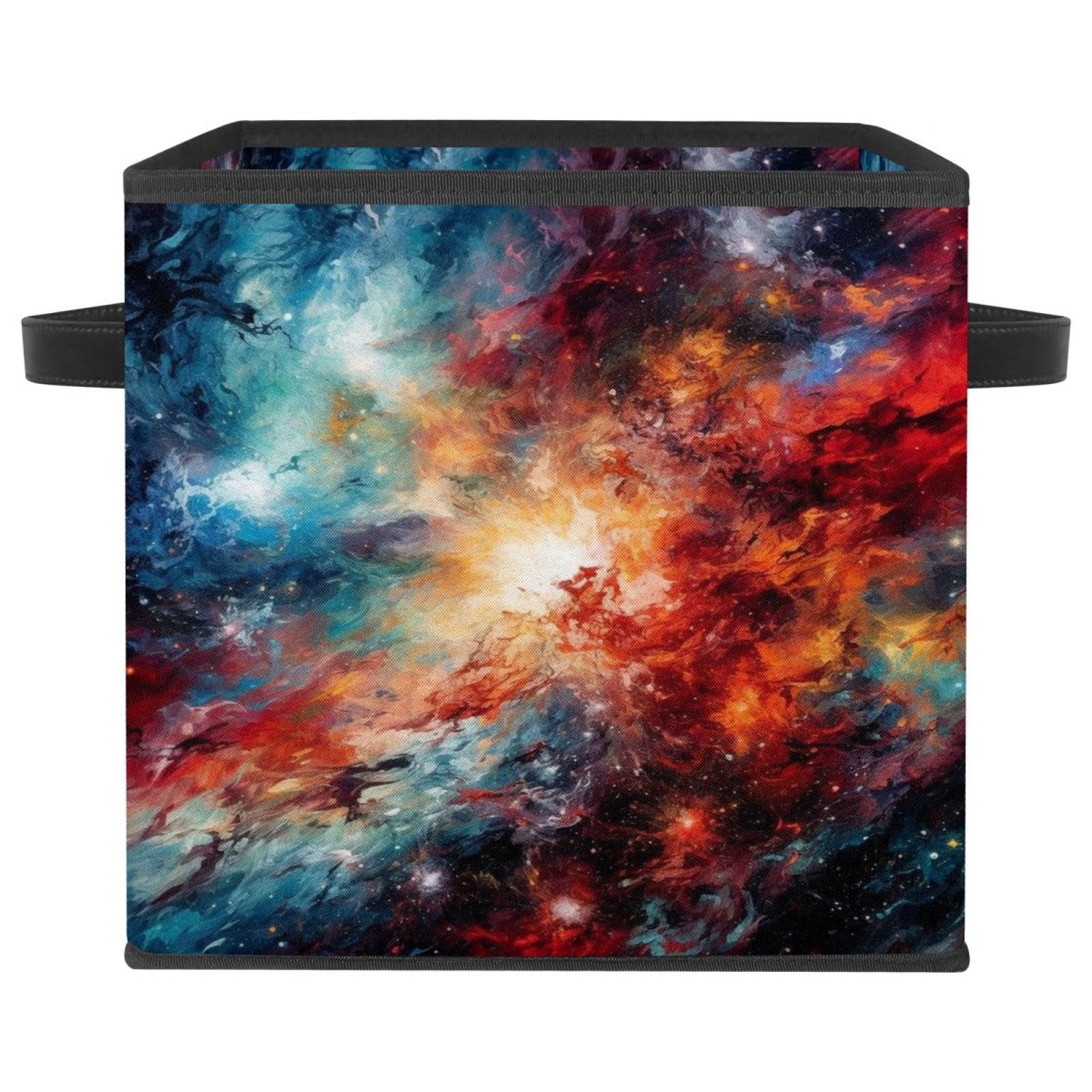 Panier de rangement efficace contre le désordre intérieur galaxie rouge