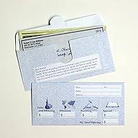 Vista 2 de Sobres de donación de ofrenda de iglesia/diezmo, mensaje de bienvenida amigable, misiones, construcción y especial, diseño simple, pestaña fácil