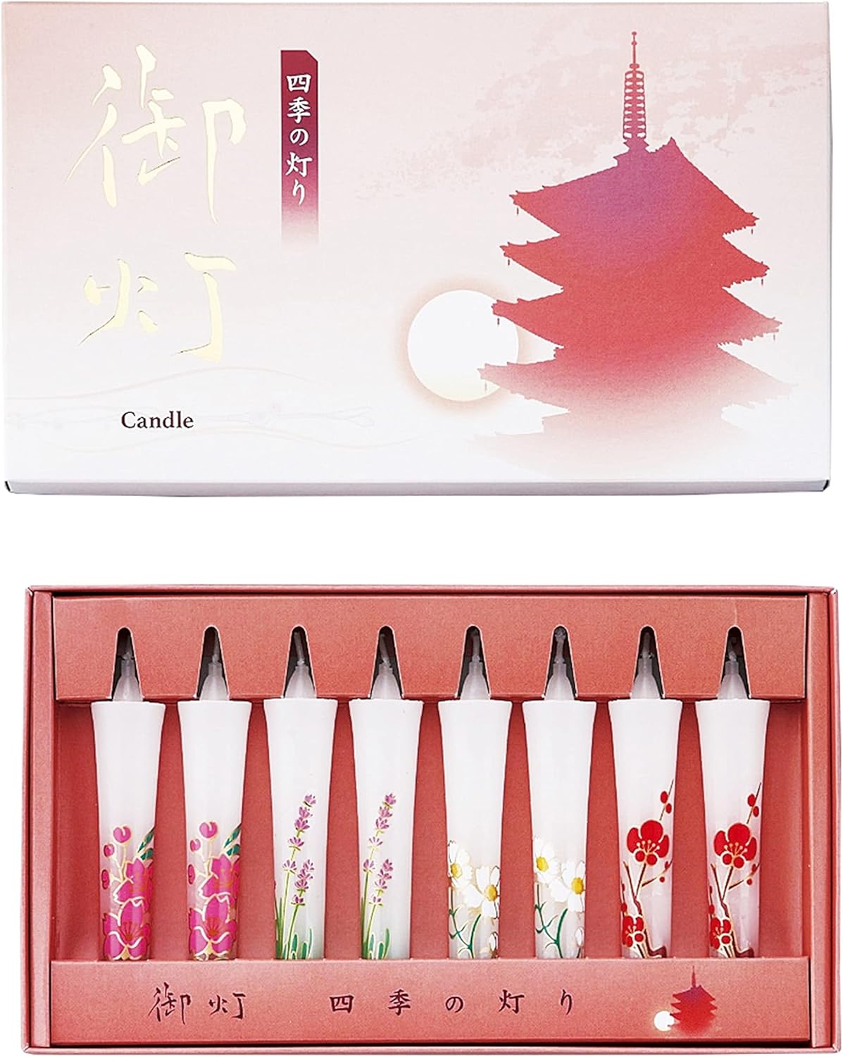 Marues 10S252 Incense Sticks, Made in Japan, Set of 2 Incense, All Seasons Scents (Cherry Blossom, Lavender, Cosmos, Plum), Assorted, Mini