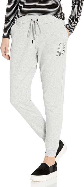 Amazon.com: A|X Armani Exchange - Pantalones de corte holgado para mujer  con logotipo pequeño frontal : Ropa, Zapatos y Joyería