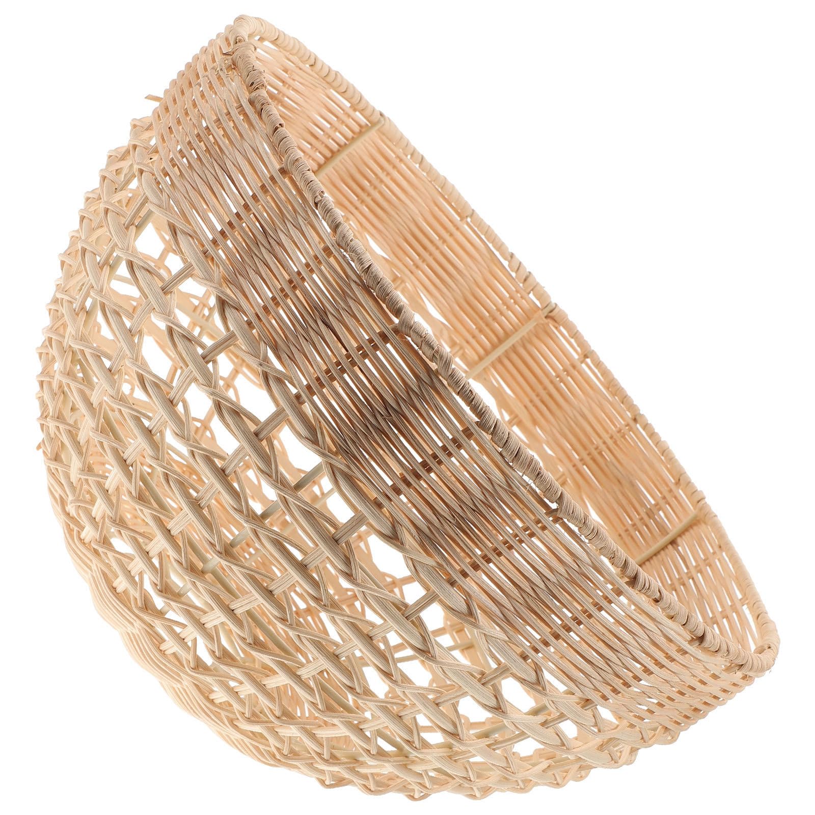 YARNOW Pantalla de Lámpara Colgante de Ratán, Pantalla de Lámpara Decorativa, Suaviza la Luz y Protege las Luces, Estilo Moderno, para Salón y Comedor, Decoración del Hogar