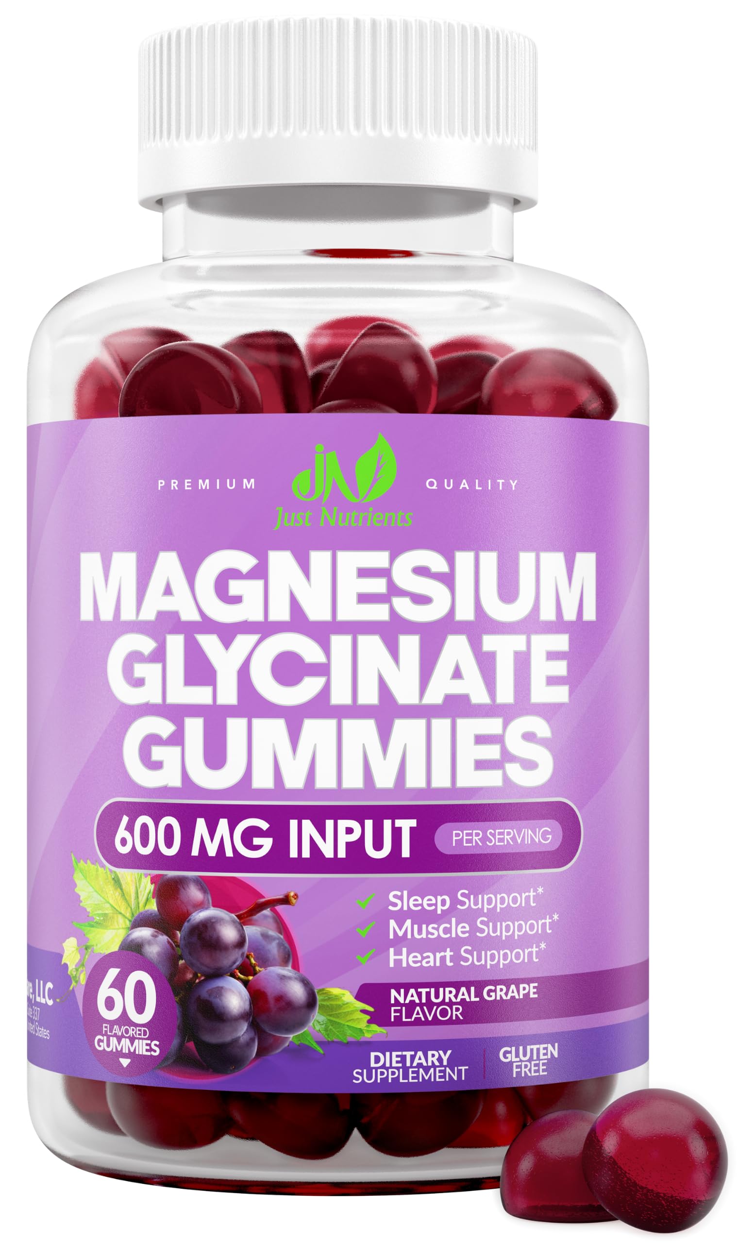 Magnesium Glycinate 600mg Gummies for Men & Women