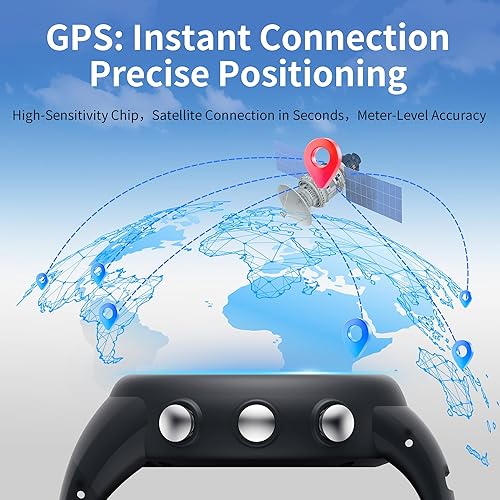 Miniatura 2 de EZON GPS Running Watch with Speed Distance Pace Alarm and Calorie Counter and Stopwatch for Men T031 Black