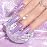 RARJSM Holographic Nail Polish Violet Purple Gel Polish Shimmers Shiny Nail Gel Spring Summer Hologram Gel Nail Polish UV LED Lamp Cured for Nail Slaon Home Manicure
