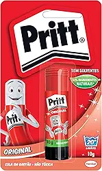 Cola em Bastão Pritt, ideal para escola ou escritório, Cola para artesanato excelente para trabalhos de colagens, Cola escolar segura para crianças, 1x10g