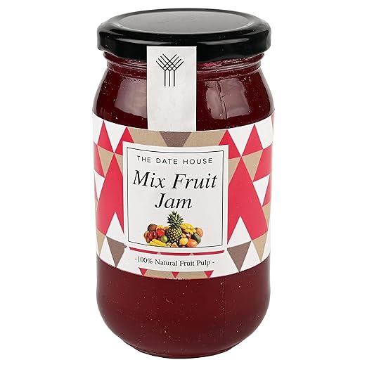 Mixed Fruit Jam | Mixed Fruit Jam | Healthy & Delicious | Best for Roti, Bread, Biscuits | No artificial preservatives or flavors | 100% Plastic Free Packaging - 500g - Pack of 1