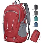 MIYCOO Backpack - Ultra Lightweight Packable Backpack for Travel Camping, 45L Hiking Back Pack Waterproof Foldable Daypack for Men Women Red