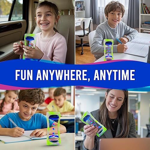 Miniatura 40 de BUNMO Rellenos de calcetines para niños, juguetes sensoriales de burbujas de movimiento líquido, temporizador de líquido, rellenos de calcetines