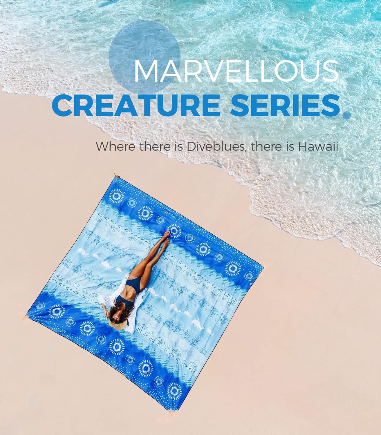 OCOOPA Bohemian Beach Blanket Waterproof Sandproof, 10'X 9' Extra Large, Soft and Durable, Sand Free, Light Weight and Portable, Perfect for Travel Camping, Beach Vacation - Image 7