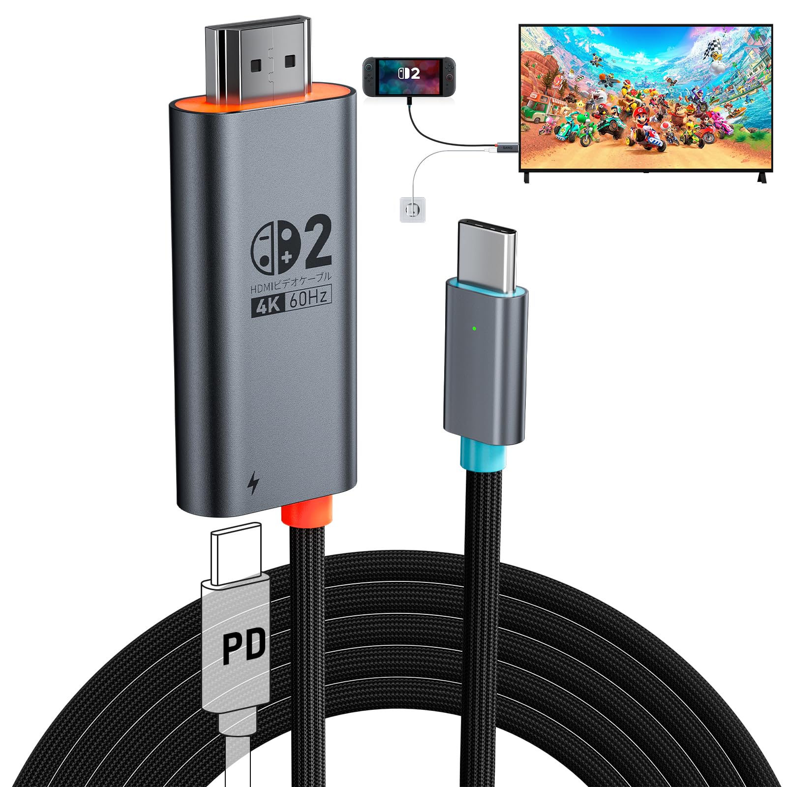Amazon.co.jp: Switch 2 ドック ケーブル「22.5.0」対応 2mテレビ 接続