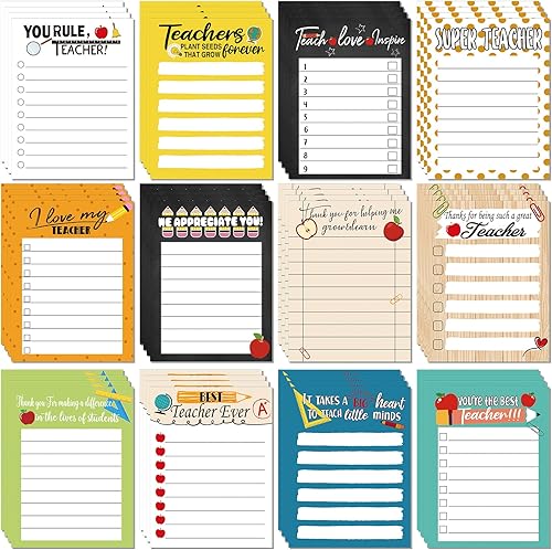 Juegos de bloc de notas para profesores blocs de notas forrados para profesores notas adhesivas de colores bonitos suministros organizadores de