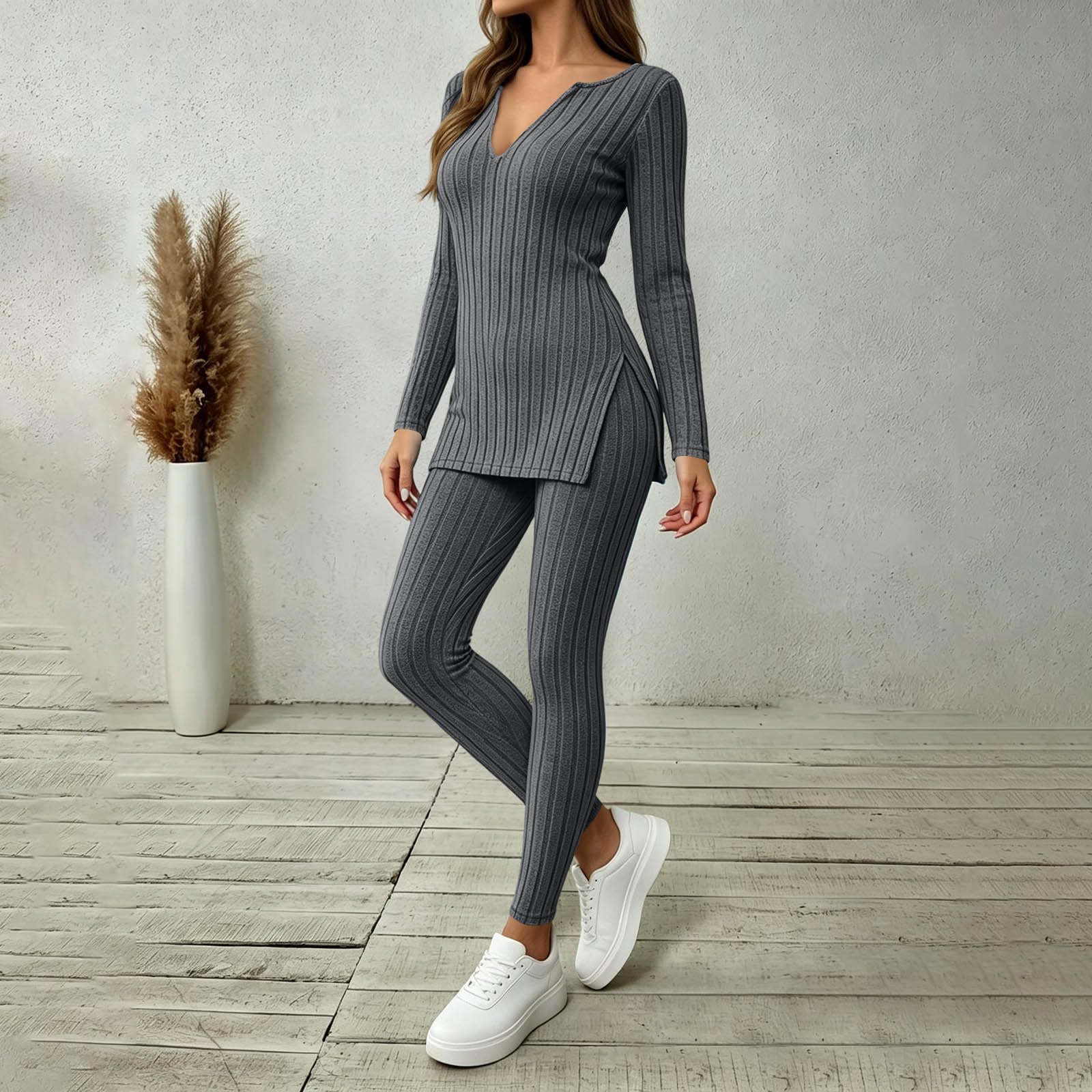 Tuta Sportiva Donna Felpa e Pantaloni Jogger 2 Pezzi Coordinata Comodo