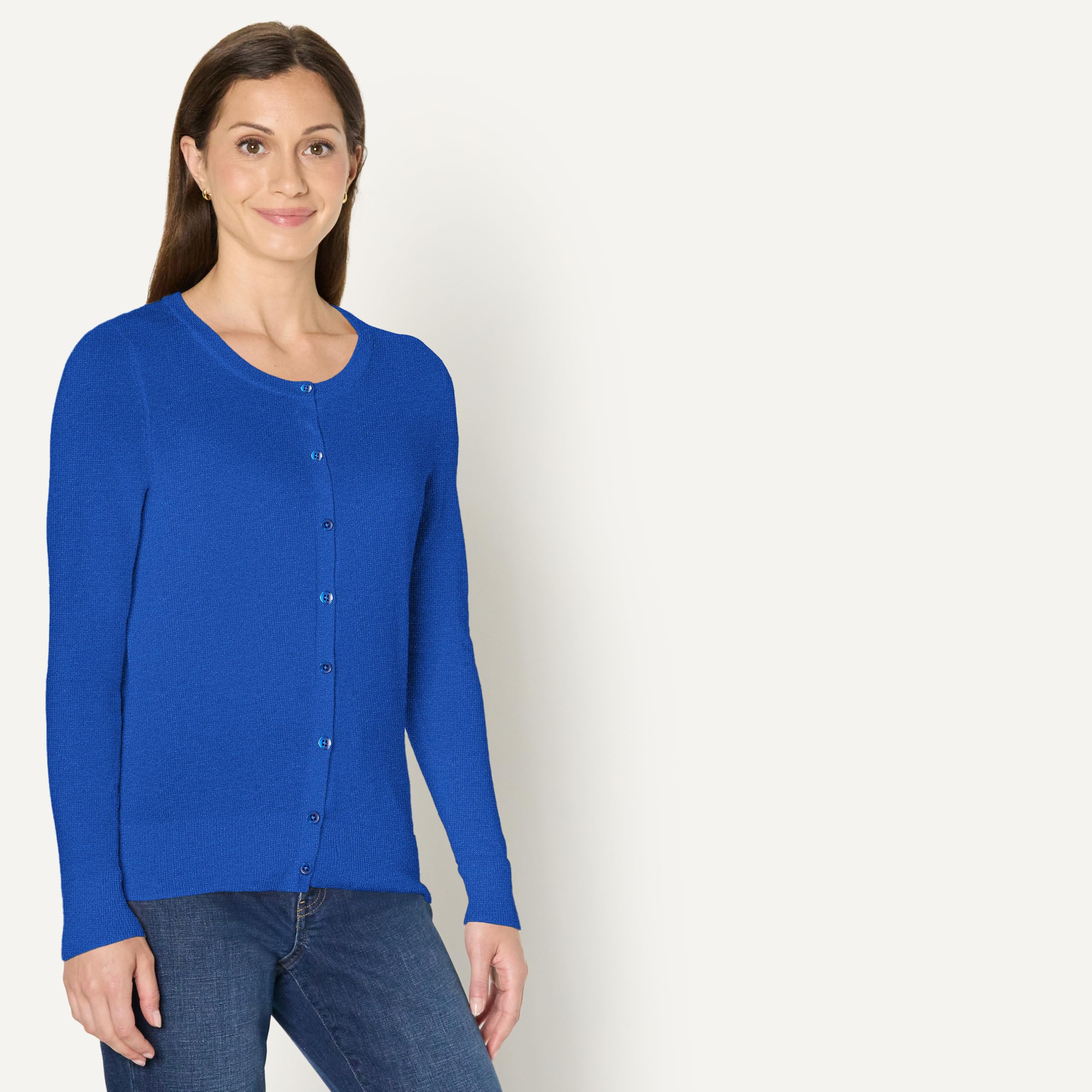 Amazon Essentials Mujer Jersey Cárdigan de Cuello a La Caja Ligero (Disponible en Tallas Grandes)