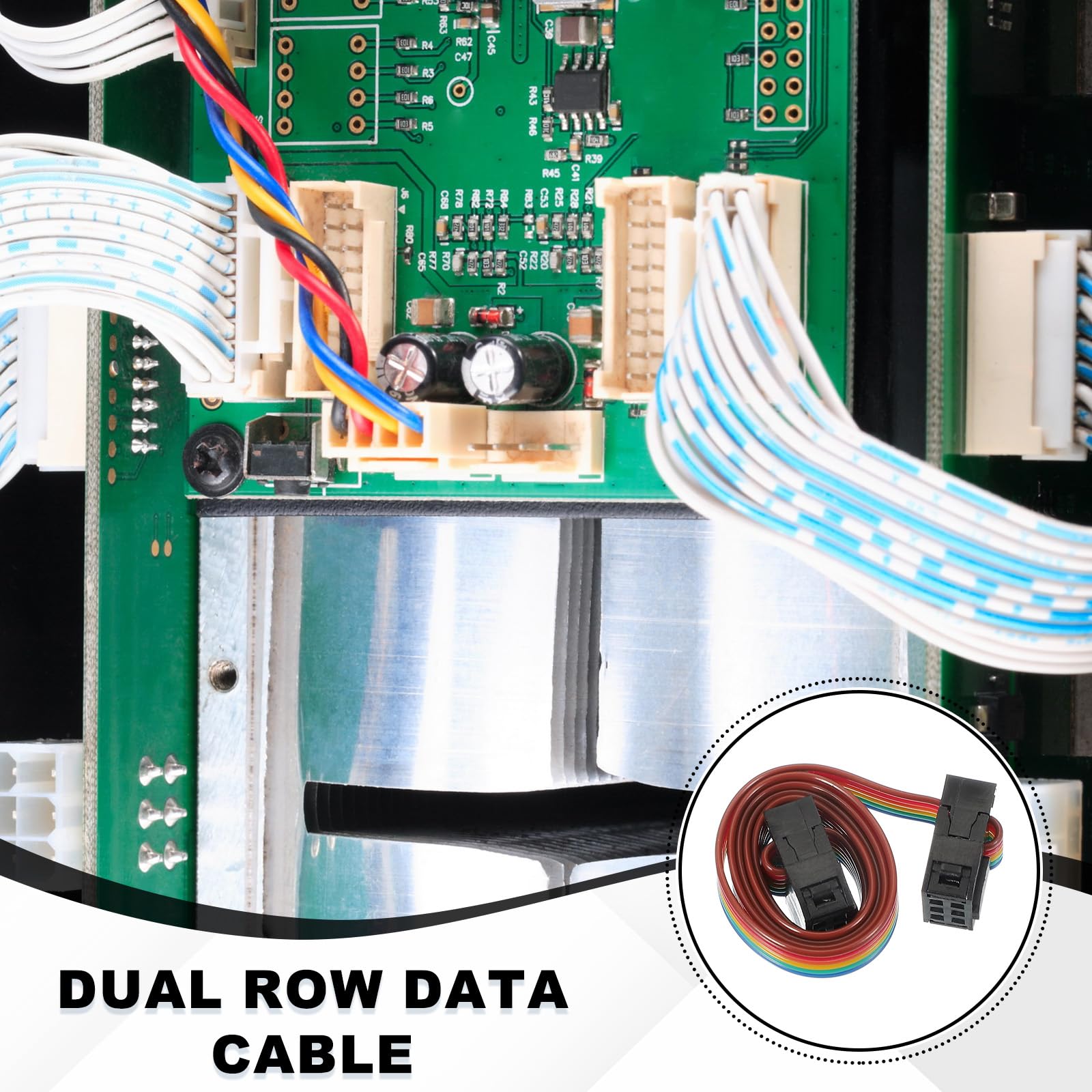 Produktbild von PATIKIL IDC Flachbandkabel – 8-polig, 2,54 Mm Raster, 500 Mm Lang, Buchse Zu Buchse, Für IDE & JTAG (2 Stück)
