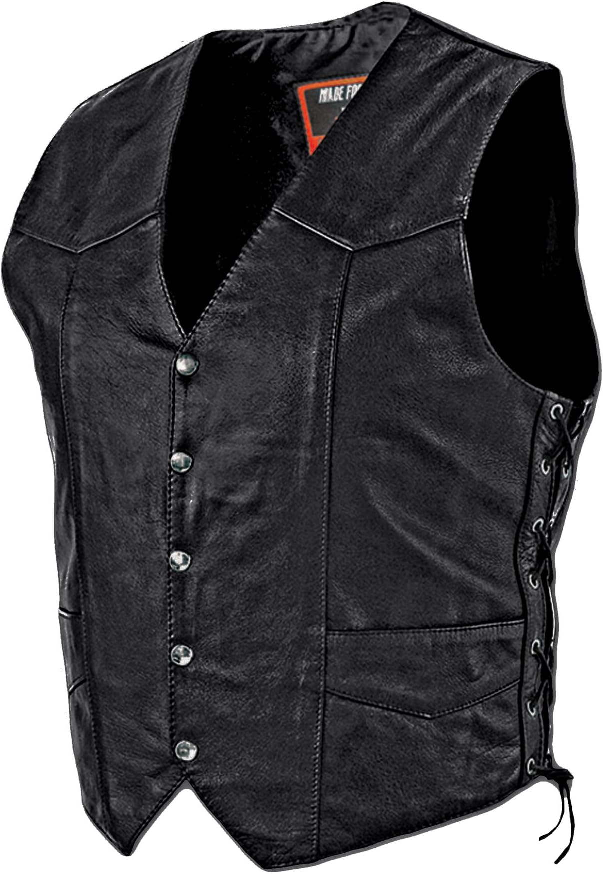 Interstate Leather Men's Basic Vest with Side Lace