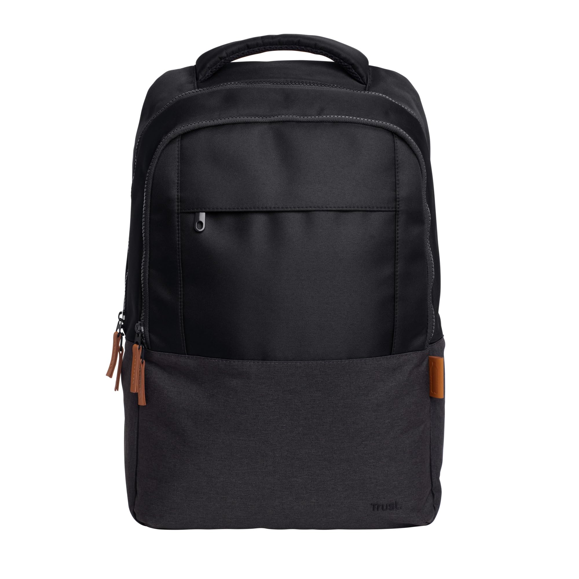 Trust Lisboa Sac à Dos pour Ordinateur Portable 16 Pouces, 23 Litres, Noir | avec Sangle pour Chariot, Plastique Recyclé, Backpack PC Voyage Homme Femme Collège Loisir Affaire Travail