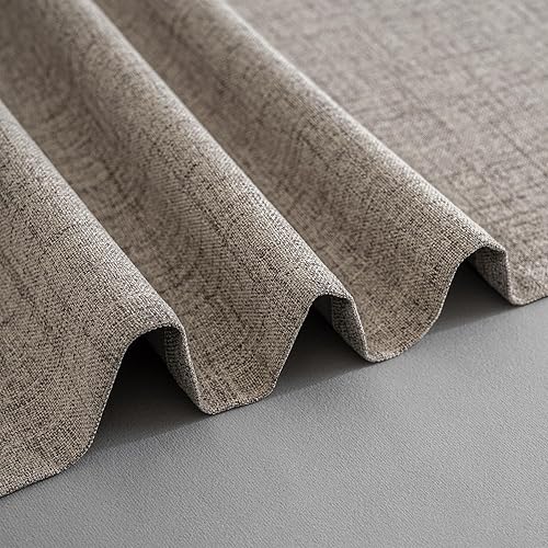 Miniatura 2 de Novecozy Cortinas opacas de lino, divisor de habitación de 84 pulgadas de largo, cortinas de puerta deslizantefrancesa, bolsillo para barrapestaña