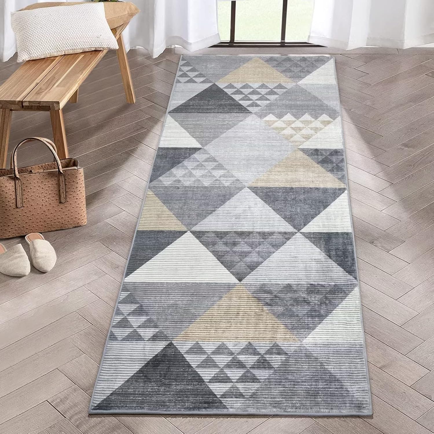 GlowSol Kitchen Runner Rugs 2×6 AntiSlip Carpet Washable